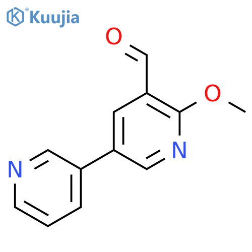 2-Methoxy-5-(pyridin-3-yl)nicotinaldehyde structure
