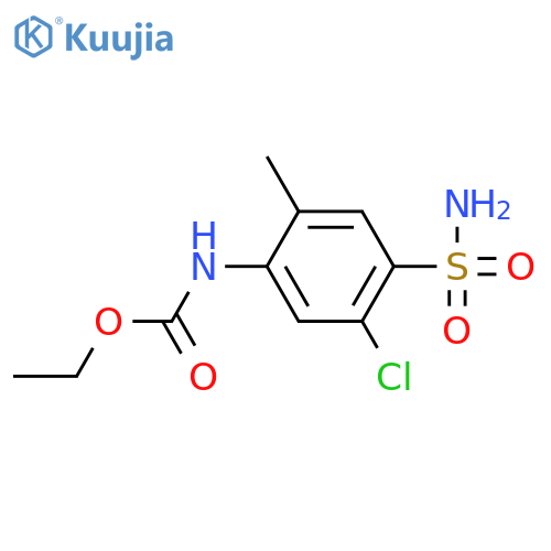 Ethyl 5-chloro-2-methyl-4-sulfamoylphenylcarbamate structure