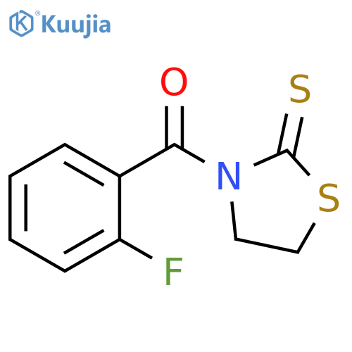 3-(2-fluorobenzoyl)-1,3-thiazolidine-2-thione structure