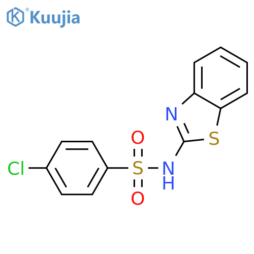 N-(1,3-benzothiazol-2-yl)-4-chlorobenzene-1-sulfonamide structure