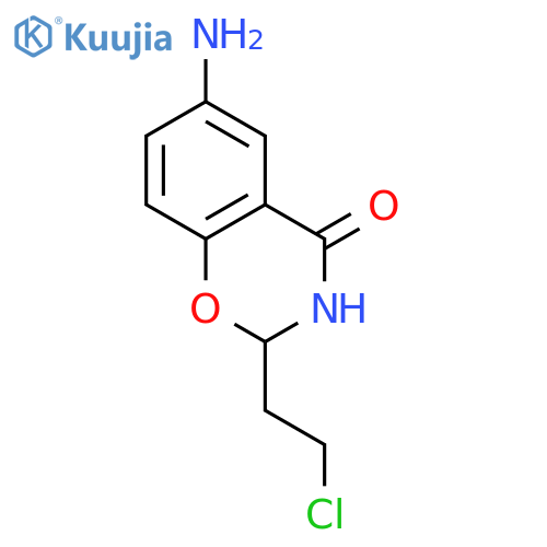 4H-1,3-Benzoxazin-4-one,6-amino-2-(2-chloroethyl)-2,3-dihydro- structure