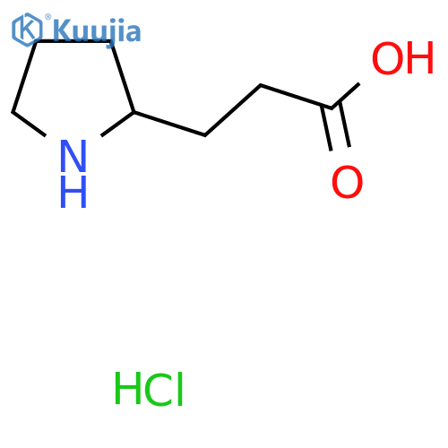 3-(Pyrrolidin-2-yl)propanoic acid hydrochloride structure