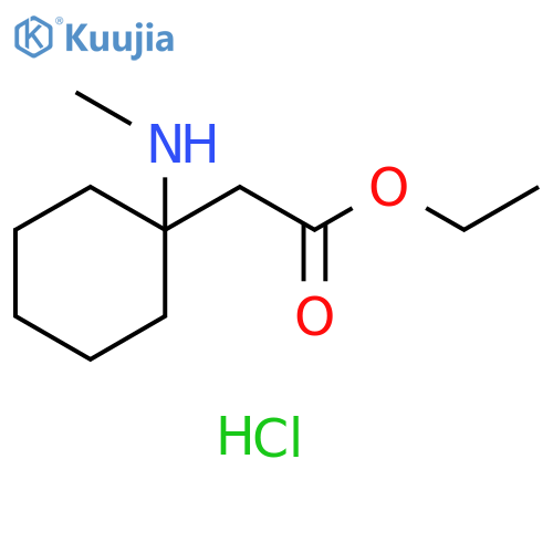 ethyl 2-[1-(methylamino)cyclohexyl]acetate;hydrochloride structure