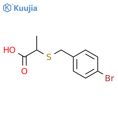 2-{(4-bromophenyl)methylsulfanyl}propanoic acid structure