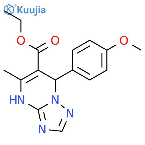 <br>ethyl 7-(4-methoxyphenyl)-5-methyl-4,7-dihydro-[1,2,4]triazolo[1,5-a]pyrimi dine-6-carboxylate structure