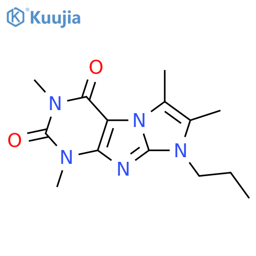 1,3,6,7-tetramethyl-8-propyl-1H,2H,3H,4H,8H-imidazo1,2-gpurine-2,4-dione structure