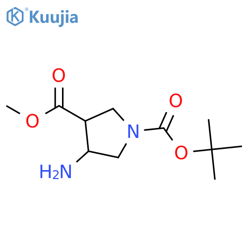 (3S,4R)-1-tert-Butyl 3-methyl 4-aminopyrrolidine-1,3-dicarboxylate structure