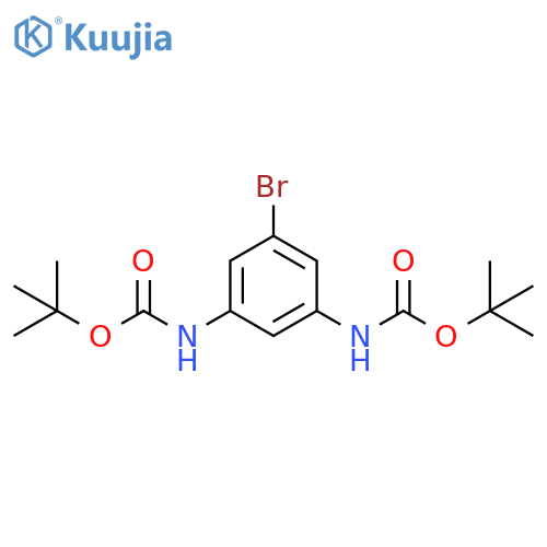 tert-butyl N-[3-bromo-5-(tert-butoxycarbonylamino)phenyl]carbamate structure