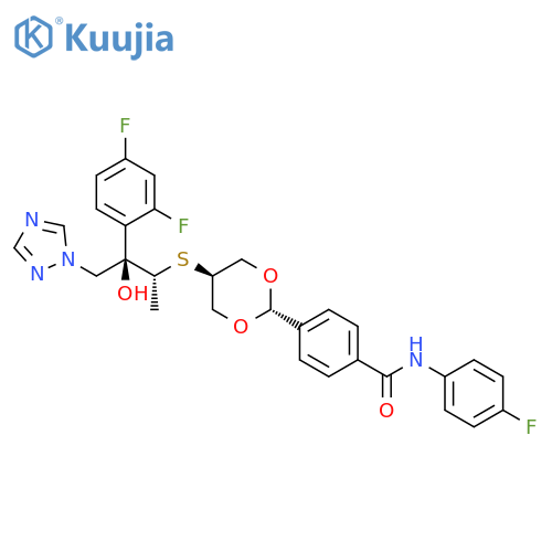Benzamide,4-[trans-5-[[(1R,2R)-2-(2,4-difluorophenyl)-2-hydroxy-1-methyl-3-(1H-1,2,4-triazol-1-yl)propyl]thio]-1,3-dioxan-2-yl]-N-(4-fluorophenyl)- structure