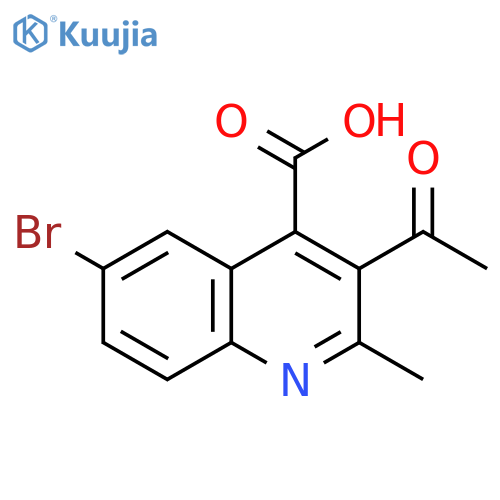 3-Acetyl-6-bromo-2-methyl-quinoline-4-carboxylic acid structure