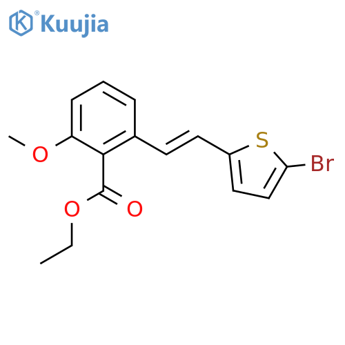 ethyl 2-[(E)-2-(5-bromothiophen-2-yl)ethenyl]-6-methoxybenzoate structure