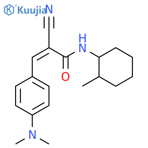 (Z)-2-Cyano-3-[4-(dimethylamino)phenyl]-N-(2-methylcyclohexyl)prop-2-enamide structure