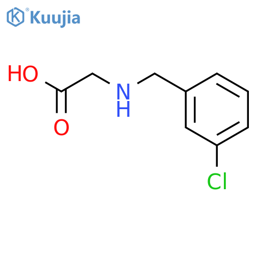 2-[(3-chlorophenyl)methylamino]acetic Acid structure