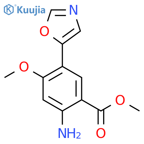 Methyl 2-amino-4-methoxy-5-(1,3-oxazol-5-yl)benzoate structure