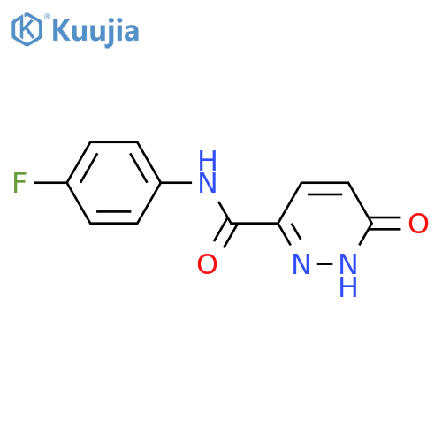 N-(4-fluorophenyl)-6-oxo-1,6-dihydropyridazine-3-carboxamide structure