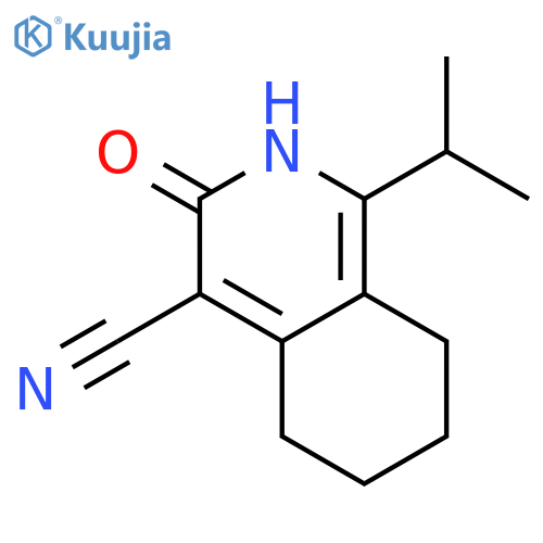 1-isopropyl-3-oxo-2,3,5,6,7,8-hexahydroisoquinoline-4-carbonitrile structure