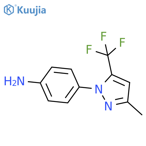 4-(3-Methyl-5-trifluoromethyl-pyrazol-1-yl)-phenylamine structure