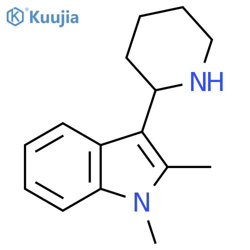 1,2-dimethyl-3-(piperidin-2-yl)-1H-indole structure