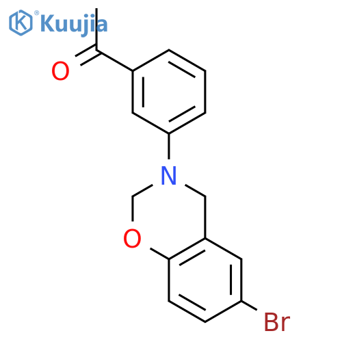 1-(3-(6-Bromo-2H-benzo[e][1,3]oxazin-3(4H)-yl)phenyl)ethanone structure