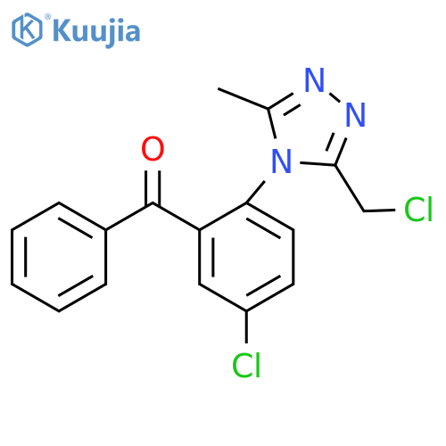 2-3-(Chloromethyl)-5-methyl-4-triazolyl-5-chlorobenzophenone structure