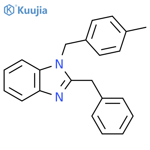 2-benzyl-1-(4-methylphenyl)methyl-1H-1,3-benzodiazole structure
