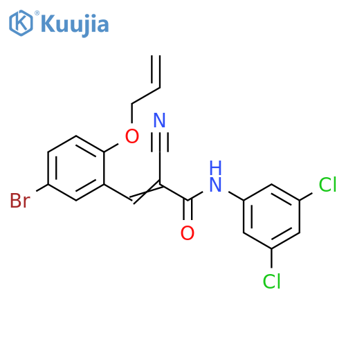 3-[5-Bromo-2-(2-propen-1-yloxy)phenyl]-2-cyano-N-(3,5-dichlorophenyl)-2-propenamide structure