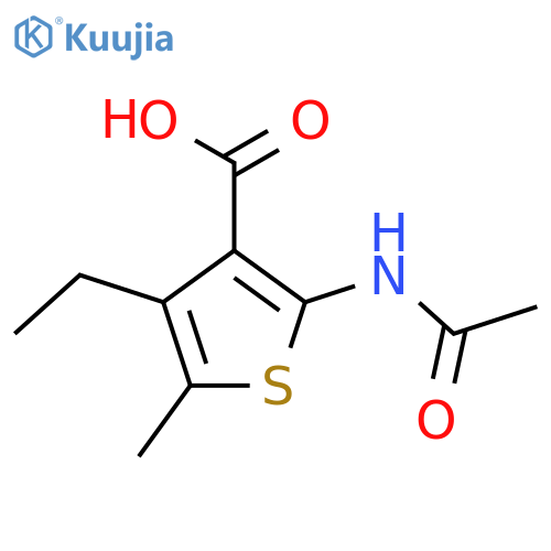 2-Acetamido-4-ethyl-5-methylthiophene-3-carboxylic acid structure