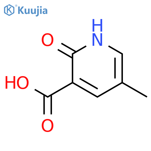 2-hydroxy-5-methylpyridine-3-carboxylic acid structure