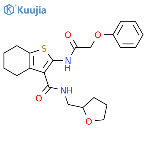 N-(oxolan-2-yl)methyl-2-(2-phenoxyacetamido)-4,5,6,7-tetrahydro-1-benzothiophene-3-carboxamide structure