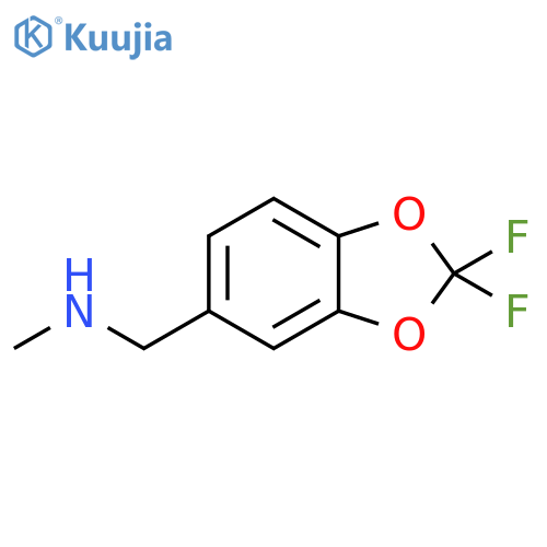 (2,2-difluoro-1,3-dioxaindan-5-yl)methyl(methyl)amine structure