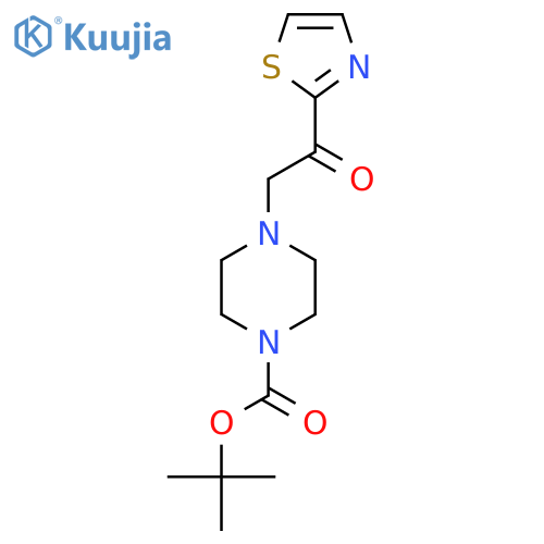 Tert-Butyl 4-(2-oxo-2-(thiazol-2-yl)ethyl)piperazine-1-carboxylate structure
