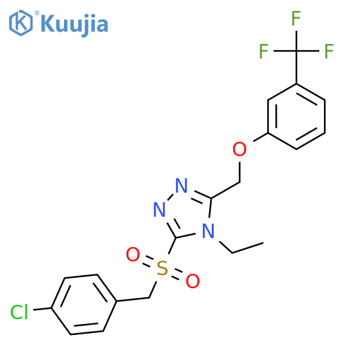 3-[(4-CHLOROBENZYL)SULFONYL]-4-ETHYL-5-([3-(TRIFLUOROMETHYL)PHENOXY]METHYL)-4H-1,2,4-TRIAZOLE structure
