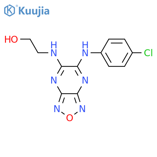 <br>2-({6-[(4-chlorophenyl)amino][1,2,5]oxadiazolo[3,4-b]pyrazin-5-yl}amino)eth anol structure