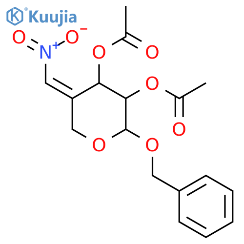Benzyl 2,3-Di-O-acetyl-4-deoxy-4-C-nitromethylene-b-D-arabinopyranoside structure