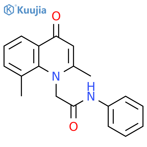 2-(2,8-dimethyl-4-oxo-1,4-dihydroquinolin-1-yl)-N-phenylacetamide structure