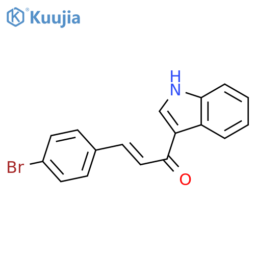 2-Propen-1-one, 3-(4-bromophenyl)-1-(1H-indol-3-yl)-, (E)- structure