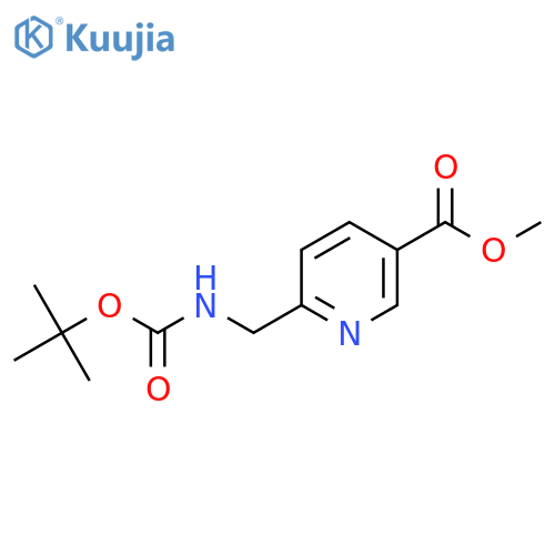 Methyl 6-(tert-butyloxycarbonylaminomethyl)nicotinate structure