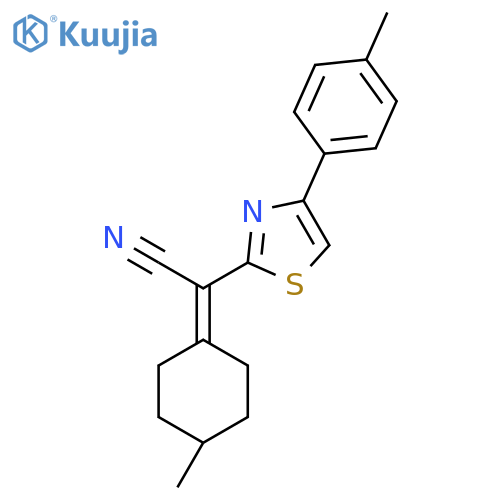 2-(4-methylcyclohexylidene)-2-4-(4-methylphenyl)-1,3-thiazol-2-ylacetonitrile structure