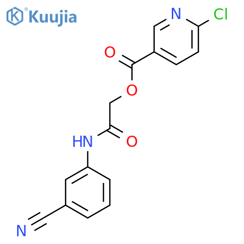 [(3-Cyanophenyl)carbamoyl]methyl 6-chloropyridine-3-carboxylate structure