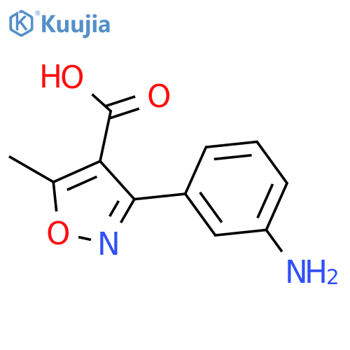 3-(3-aminophenyl)-5-methyl-1,2-oxazole-4-carboxylic Acid structure