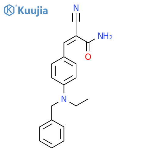 3-{4-benzyl(ethyl)aminophenyl}-2-cyanoprop-2-enamide structure