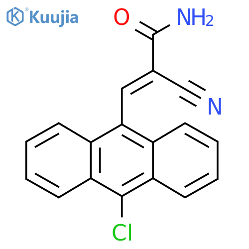 3-(10-Chloroanthracen-9-yl)-2-cyanoprop-2-enamide structure