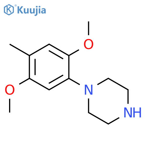 Piperazine, 1-(2,5-dimethoxy-4-methylphenyl)- structure