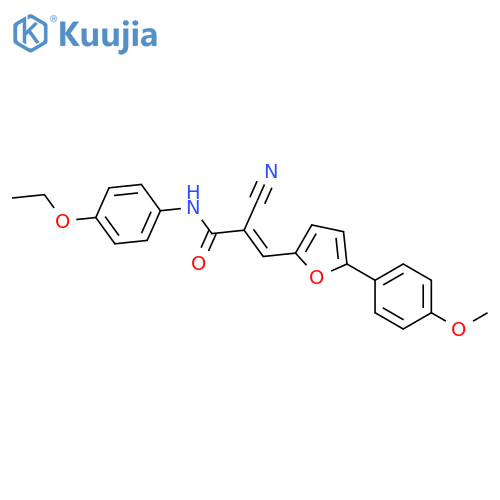 (2E)-2-cyano-N-(4-ethoxyphenyl)-3-5-(4-methoxyphenyl)furan-2-ylprop-2-enamide structure