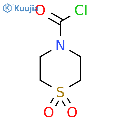1,1-dioxo-1λ?-thiomorpholine-4-carbonyl chloride structure
