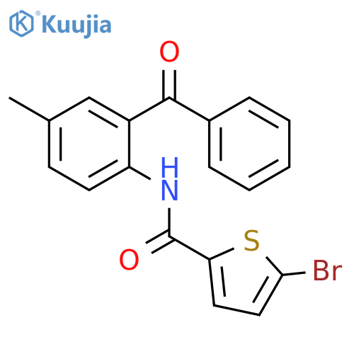 N-(2-benzoyl-4-methylphenyl)-5-bromothiophene-2-carboxamide structure