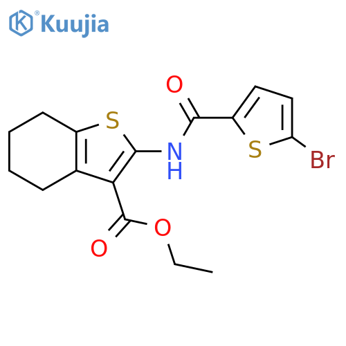 ethyl 2-(5-bromothiophene-2-amido)-4,5,6,7-tetrahydro-1-benzothiophene-3-carboxylate structure