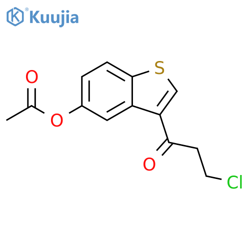 1-Propanone, 1-[5-(acetyloxy)benzo[b]thien-3-yl]-3-chloro- structure