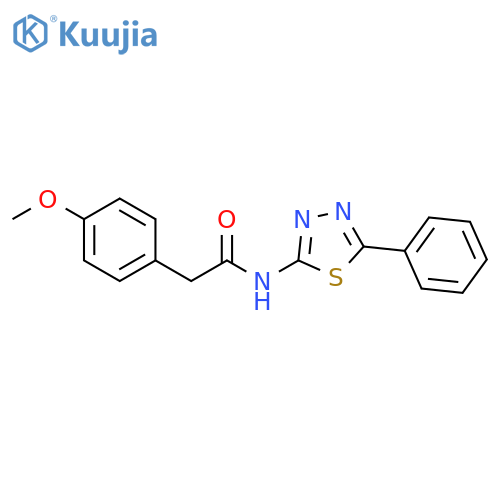 2-(4-methoxyphenyl)-N-(5-phenyl-1,3,4-thiadiazol-2-yl)acetamide structure