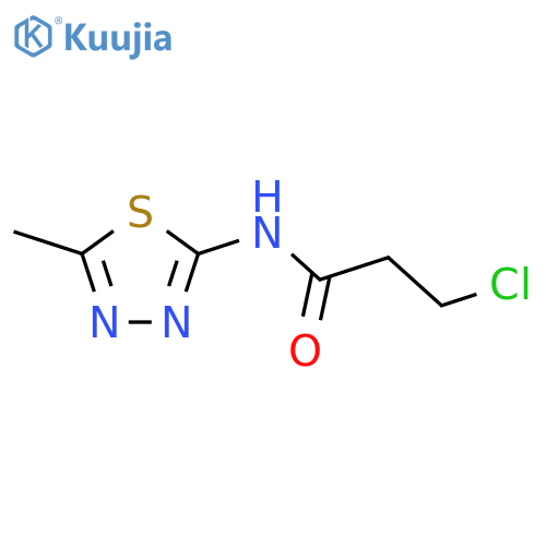3-Chloro-N-(5-methyl-1,3,4-thiadiazol-2-yl)propanamide structure